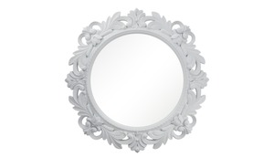 Wandspiegel weiß Kunststoff Maße (cm): H: 2  Ø: [50.0] Dekoration