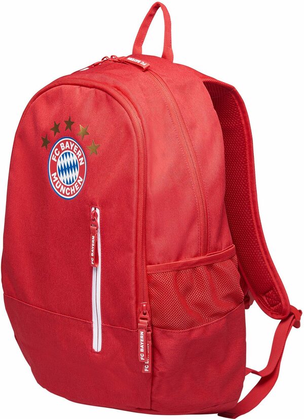 Bild 1 von FC Bayern Freizeitrucksack FC Bayern München 5 Sterne Logo rot, Aus recyceltem PET Material