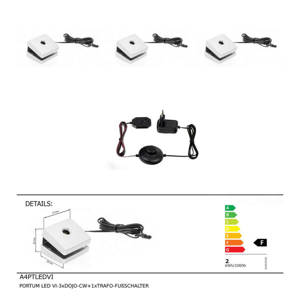 Bild 1 von Carryhome LED-Klemmleuchten Silber