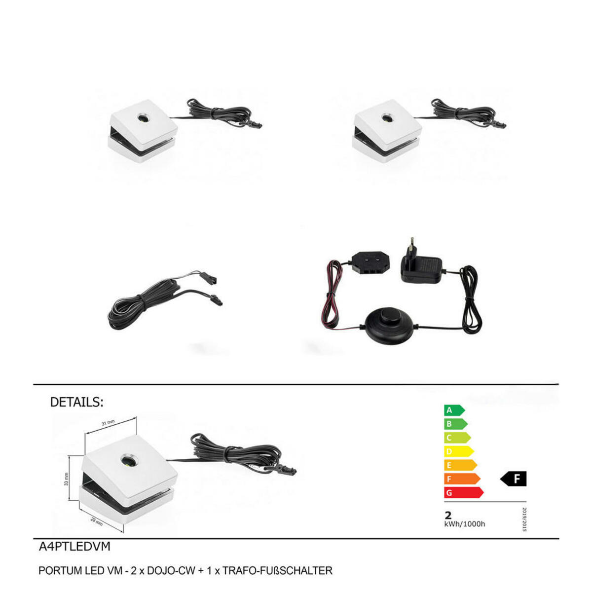 Bild 1 von Carryhome LED-Klemmleuchten Silber