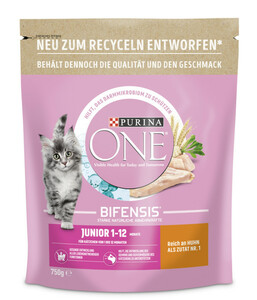 PURINA ONE® Trockenfutter für Katzen Junior, Huhn
