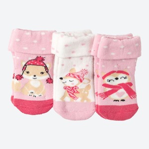 Baby-Mädchen-Terry-Socken mit Tier-Motiven
