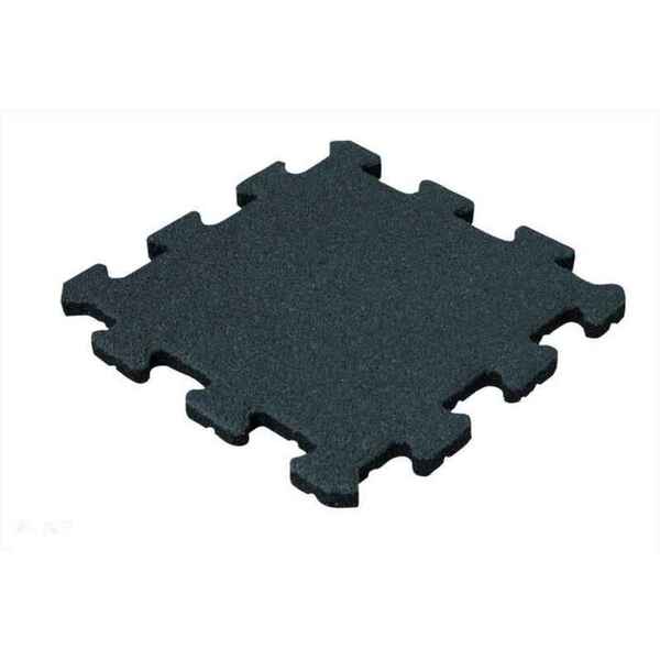 Bild 1 von Gummifliese Schwarz 50 mm - 50 x 50 cm - Puzzle System Herzstück