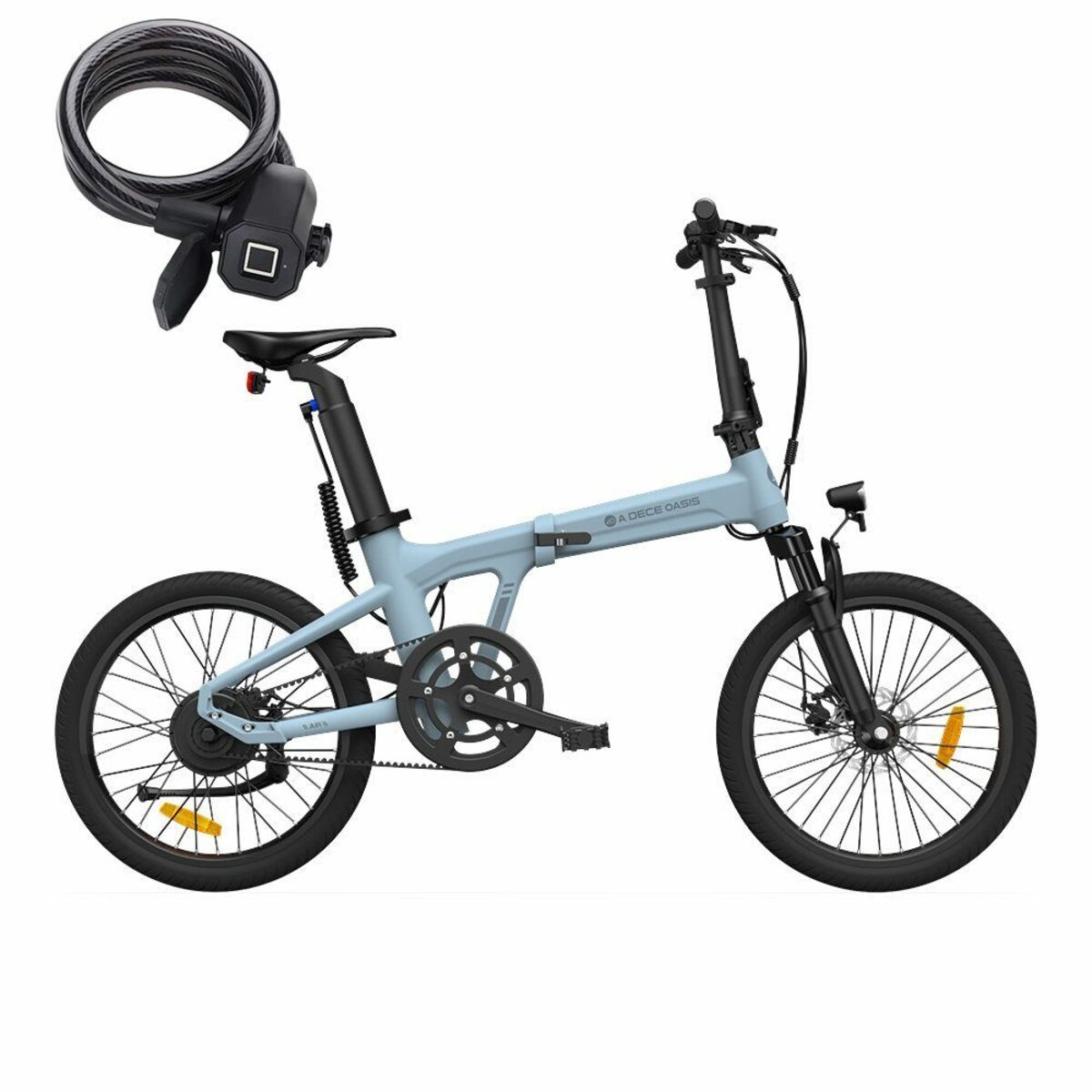 Bild 1 von ADO E-Bike Air 20S Faltbares E-Fahrrad,klapprad Riemenantrieb,Pedelec, 1 Gang, Heckmotor, ebike Herren/Damen,Fingerabdruck-Schloss(mit Handyhalter,Werkzeug)