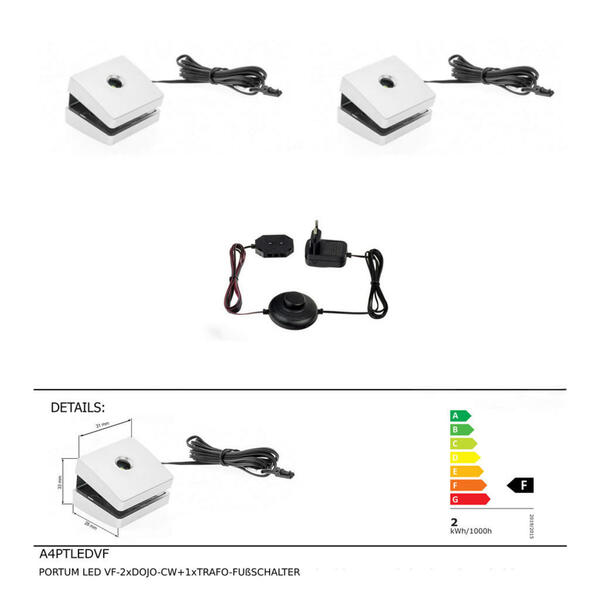 Bild 1 von Carryhome LED-Klemmleuchten Silber