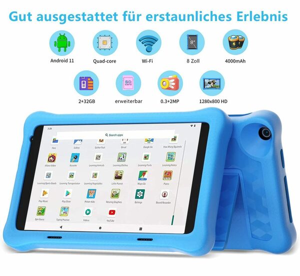 Bild 2 von Happybe TK806 Tablet (8", 32 GB, inkl. Schutzhülle)