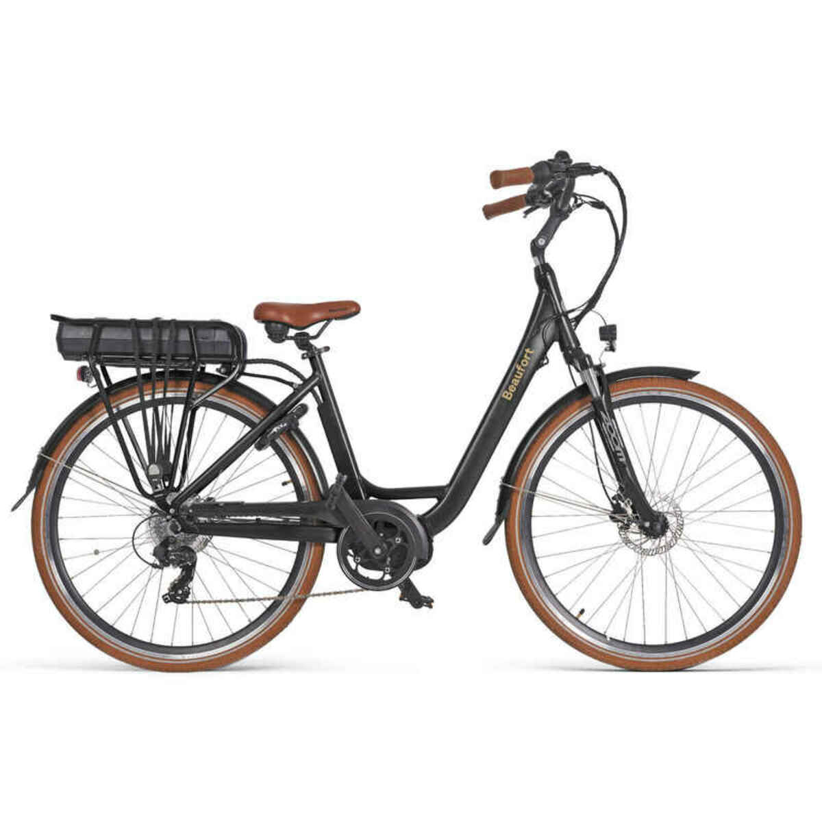Bild 1 von Damen-Elektrofahrrad, Bea, 44 cm, Mittelmotor, 7 Gang, Carbon schwarz