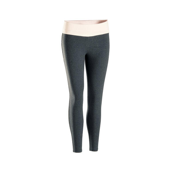 Bild 1 von Leggings Yoga Damen Baumwolle Ecodesign - grau/rosa