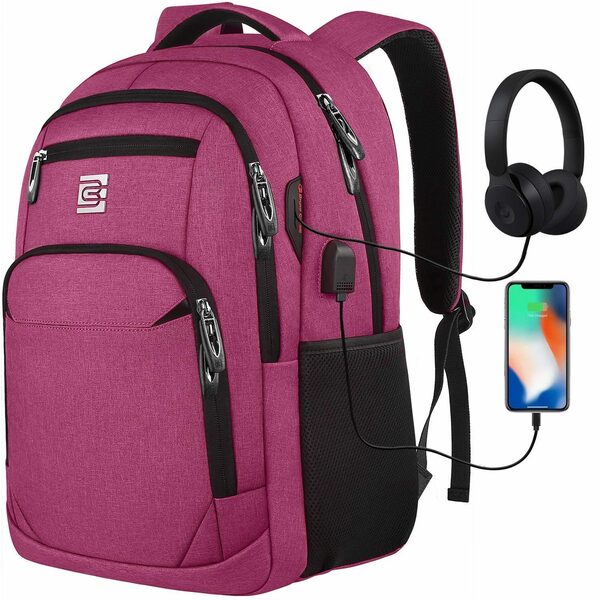 Bild 2 von REDOM Laptoprucksack Laptop Rucksack Rucksäcke Schulrucksack Wasserbeständig Laptoptasche (Laptop Notebook Tasche Schule Uni Rucksack, mit USB-Lade-Anschluss, Anti-Diebstahl, Backpack mit Lapt