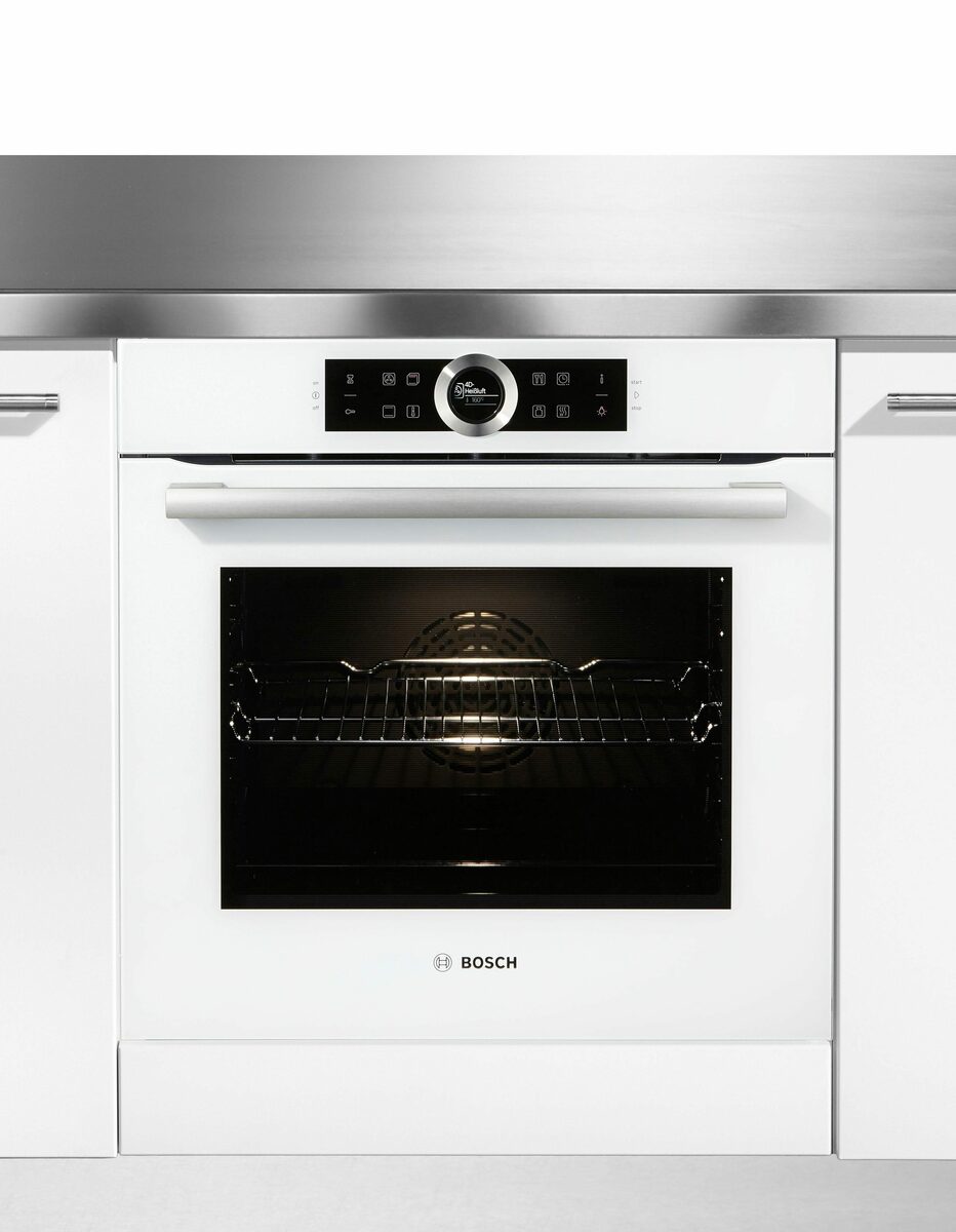 Bild 2 von BOSCH Einbaubackofen Serie 8 HBG635B, mit Teleskopauszug nachrüstbar, ecoClean Direct, mit Pizzastufe