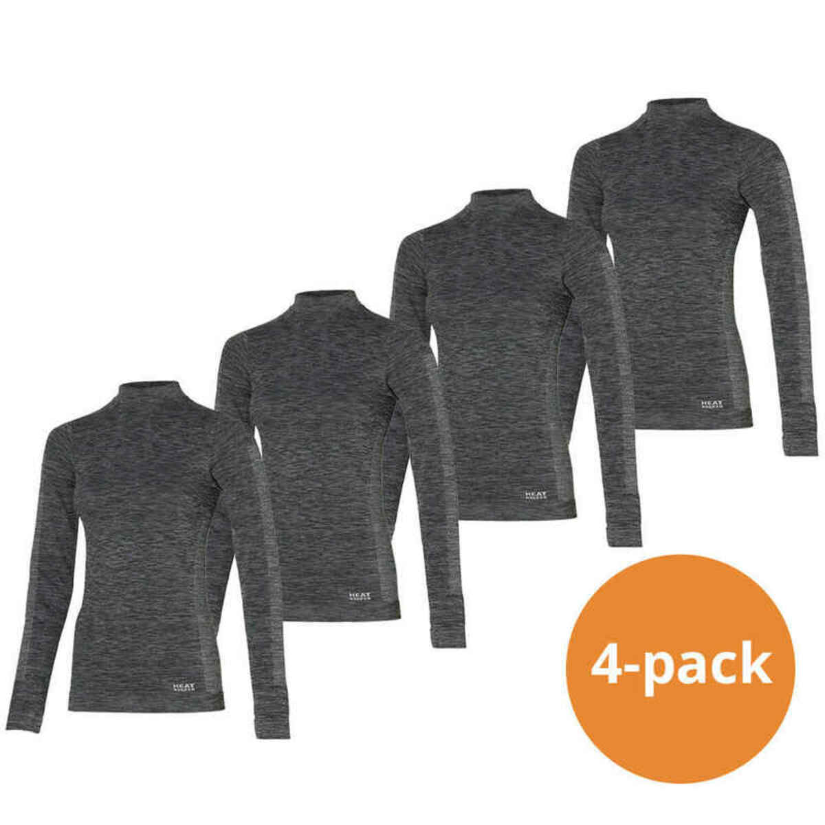 Bild 1 von Heatkeeper Damen Thermoshirt Langarm Premium Schwarz-  4er-pack