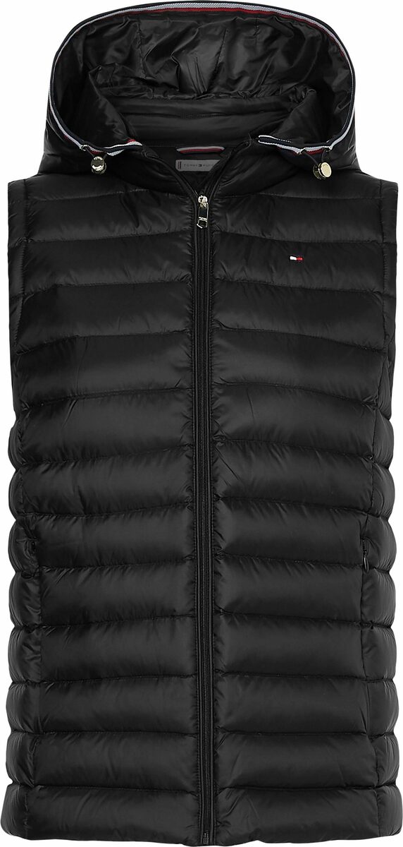 Bild 1 von Tommy Hilfiger Steppweste HERITAGE LW VEST mit Streifen in den typischen Tommy Hilfiger Farben an der Kapuze