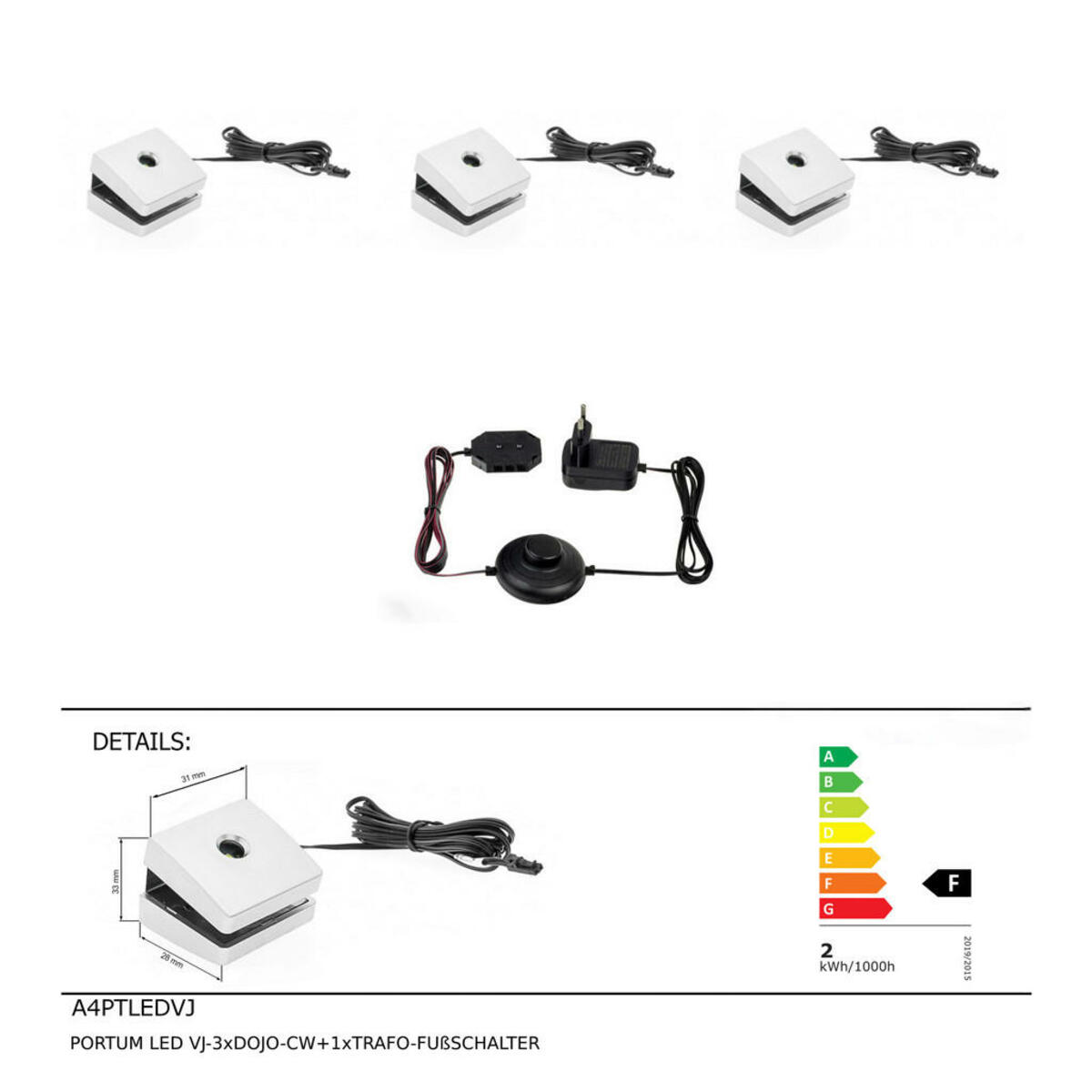 Bild 1 von Carryhome LED-Klemmleuchten Silber