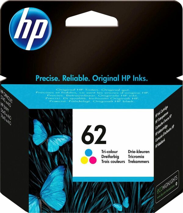 Bild 1 von HP 62 Tintenpatrone (original Druckerpatrone 62 cyan/magenta/gelb / Instant Ink)