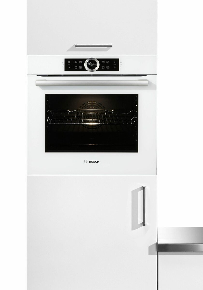 Bild 1 von BOSCH Einbaubackofen Serie 8 HBG635B, mit Teleskopauszug nachrüstbar, ecoClean Direct, mit Pizzastufe