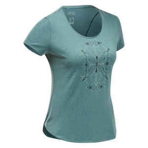 Wandershirt Naturwandern NH500 kurzarm Damen
