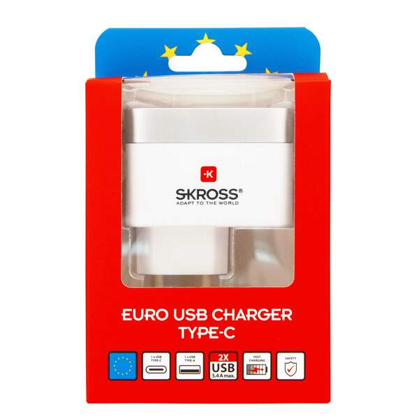 Bild 3 von SKROSS
              
                 2 PORT CHARGER EU TYP-C - Akkuladegerät