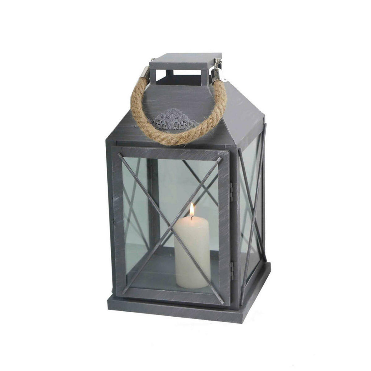 Bild 1 von Ambia Home LATERNE Grau, Weiß