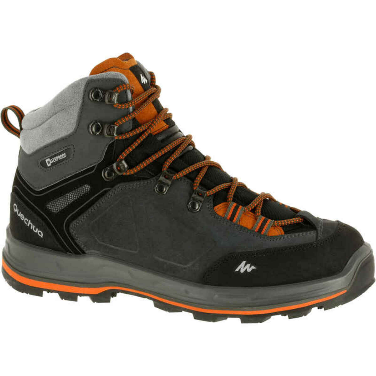 Bild 1 von Trekkingschuhe Herren Leder hoch wasserdicht - MT100 Shark