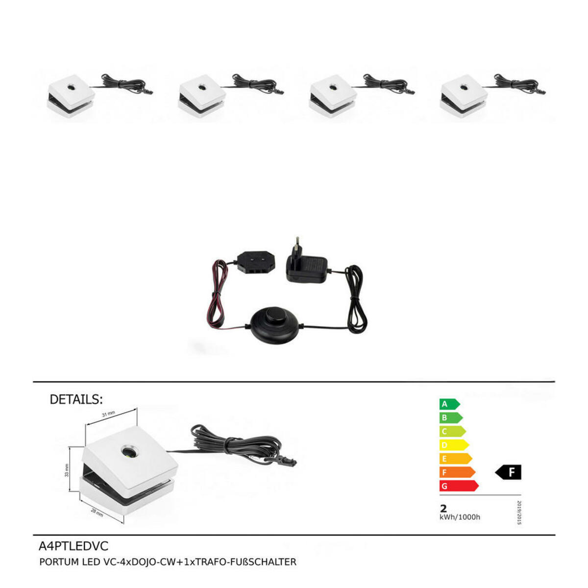Bild 1 von Carryhome LED-Klemmleuchten Silber