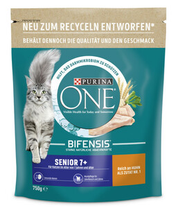 PURINA ONE® Trockenfutter für Katzen Senior 7+, Huhn