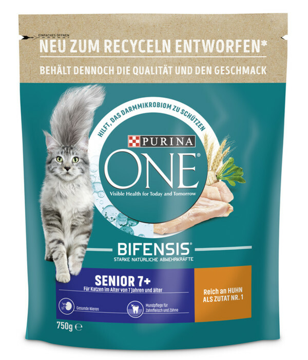 Bild 1 von PURINA ONE® Trockenfutter für Katzen Senior 7+, Huhn