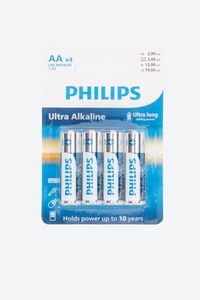 Philips Ultra Alkaline AA-Batterien, 4er-Pack