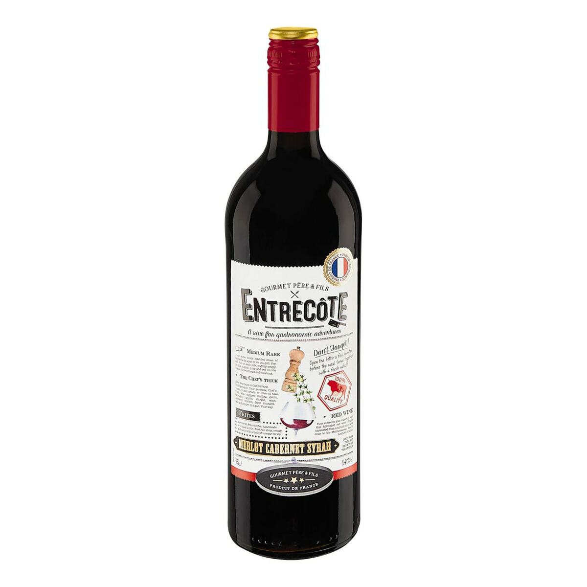 Bild 1 von Entrecote Merlot Cabernet Syrah halbtrocken 14,0 % vol 0,75 Liter