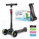 Bild 1 von besrey Dreiradscooter Kinder Roller Höhenverstellbarer Faltbarer Trittroller LED, Alle drei Räder mit LED