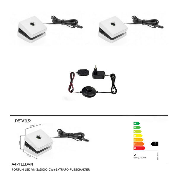 Bild 1 von Carryhome LED-Klemmleuchten Silber