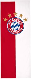 FC Bayern Fahne FC Bayern München Bannerfahne mit 5 Sterne Logo, 120x300 cm