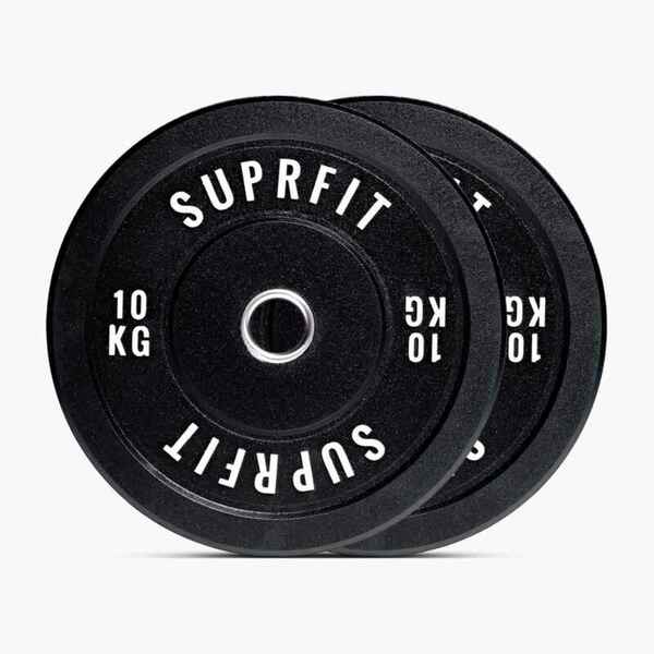 Bild 1 von Suprfit HI-TEMP White Logo Bumper Plates (Paar) - 10 kg