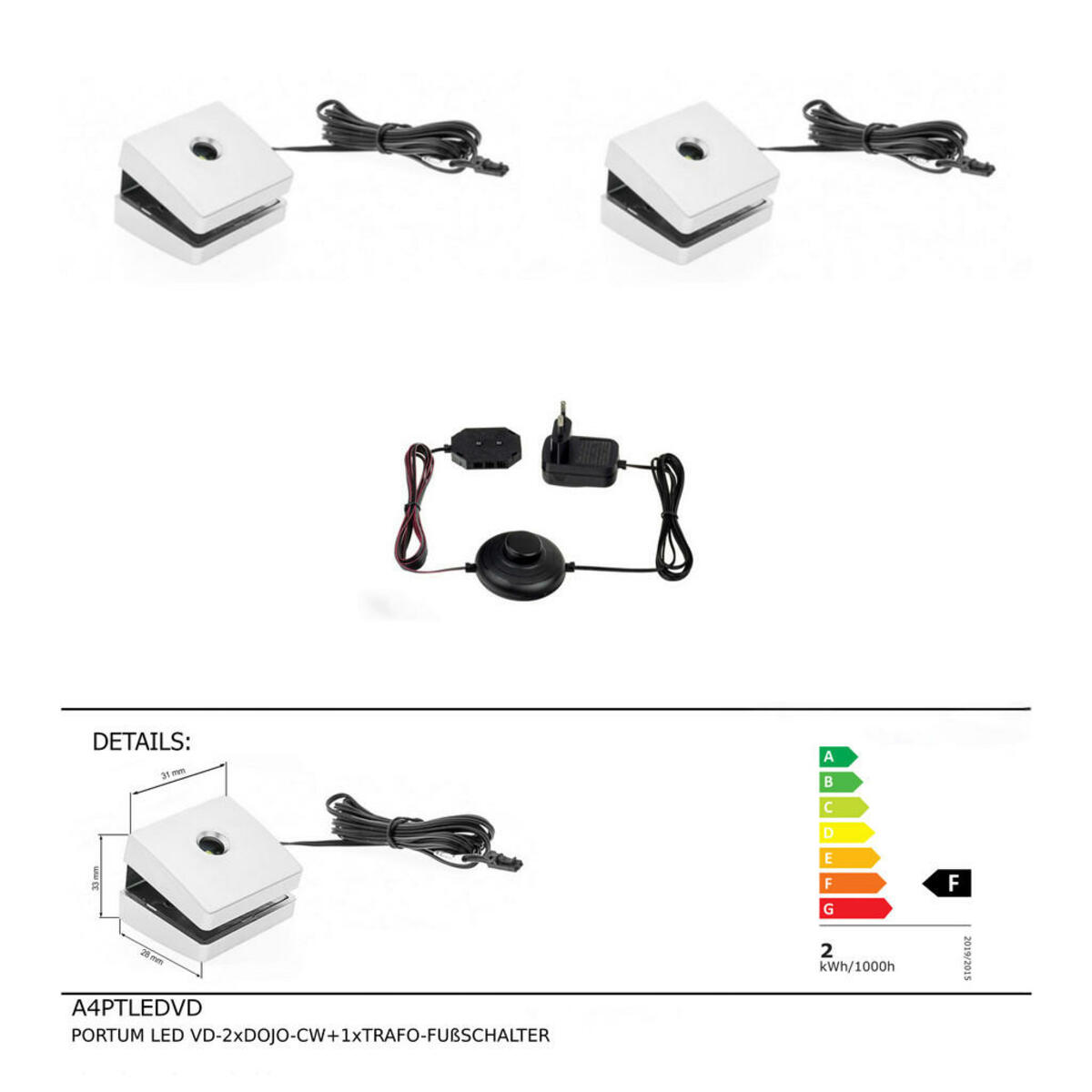 Bild 1 von Carryhome LED-Klemmleuchten Silber