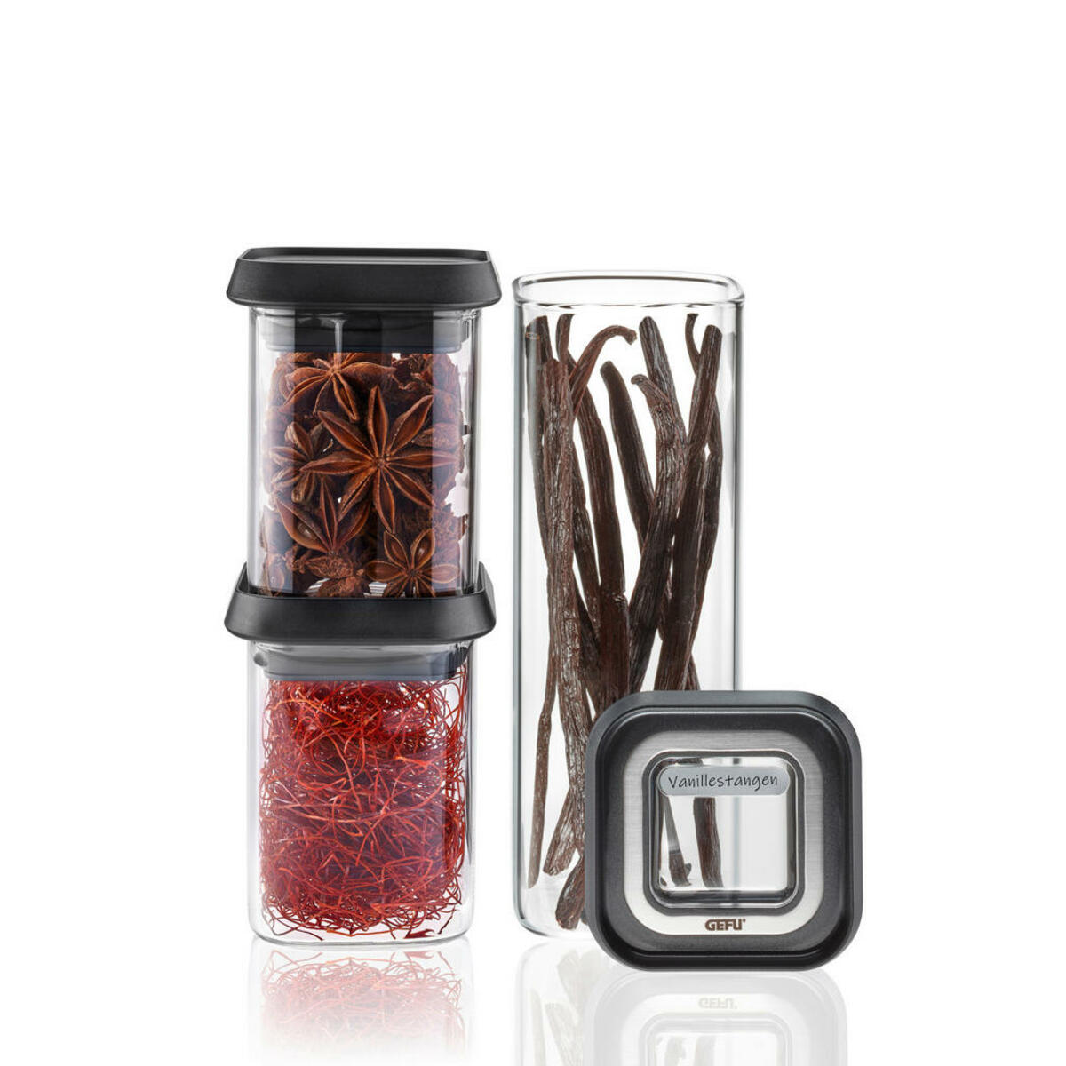 Bild 1 von Gefu VORRATSDOSENSET Schwarz, Transparent