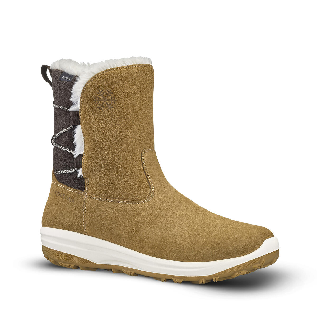Bild 1 von Schneestiefel Damen Leder warm wasserdicht Winterwandern - SH500 braun