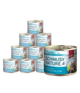 Schmusy Nature Nassfutter für Katzen, 12 x 185 g