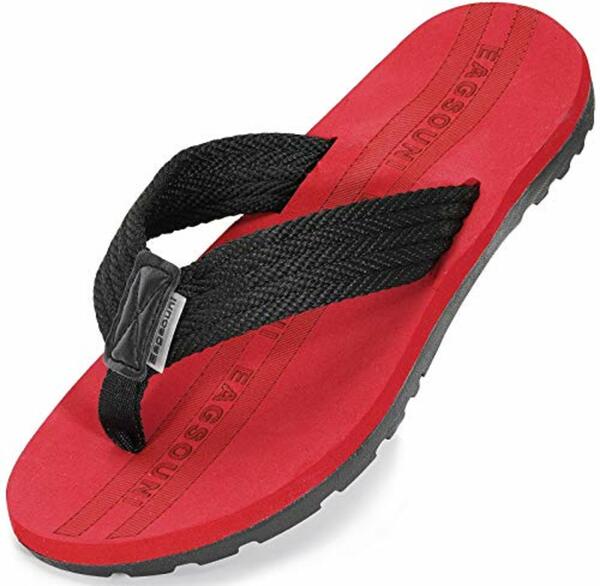 Bild 1 von Damen Herren Zehentrenner Sommer Flip Flops Badelatschen Hausschuhe Pantoletten, Schwarz Braun, 42 EU