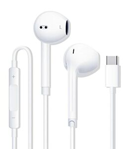 Kopfhörer USB C, In-Ear Ohrhörer c typ Kabel mit Mikrofon und Lautstärkeregler,Kompatibel mit Huawei P40 P30 P20 Pro Samsang S21 S20 FE Galaxy, Google,Xiaomi,One Plus
