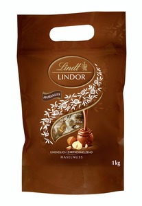 LINDOR Schokoladenkugel Beutel Haselnuss 80 x 12,5 g (1 kg)