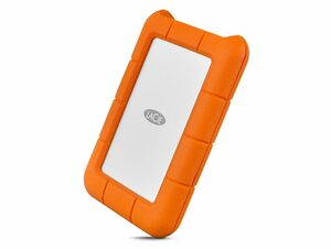 LaCie Rugged USB-C, 4 TB mobile Festplatte, silber/orange