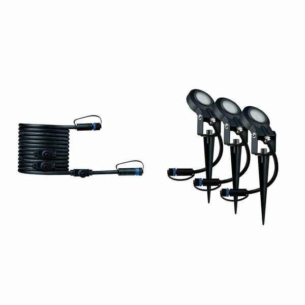 Bild 1 von PAULMANN Plug & Shine LED-Gartenstrahler Sting Erweiterungsset 3 Leuchten & Kabel