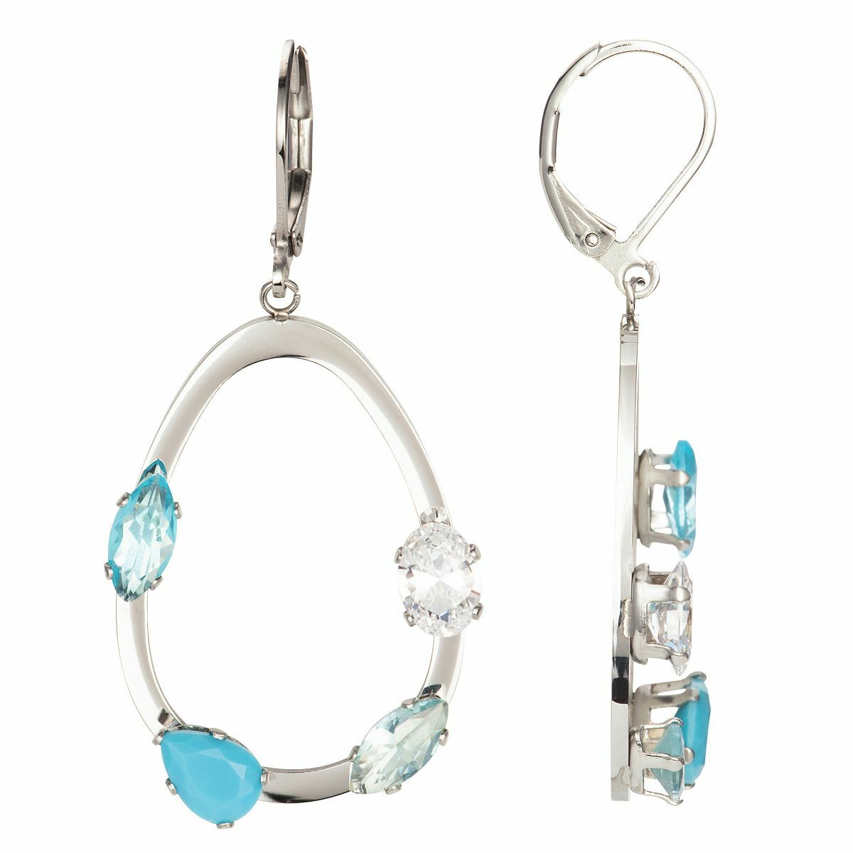 Bild 1 von DIAMONIQUE® Ohrhänger = 6,00ct Schliffmix Edelstahl