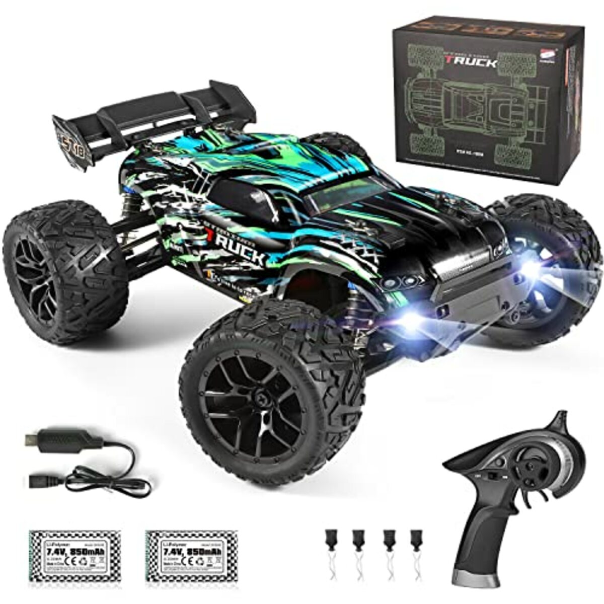 Bild 1 von HAIBOXING Ferngesteuertes Auto, 2,4 GHz 1:18 Proportional 4WD 36+ km/h Hobby Offroad Monster RC Truck, wasserdichte RC Truggy RTR Geländegängig Spielzeug