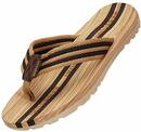 Bild 1 von Damen Herren Zehentrenner Sommer Flip Flops Badelatschen Hausschuhe Pantoletten, Schwarz Braun, 42 EU