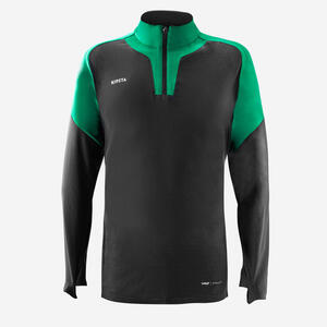 Herren Fussball Sweatshirt 1/2 Zip - Viralto Club grau/grün