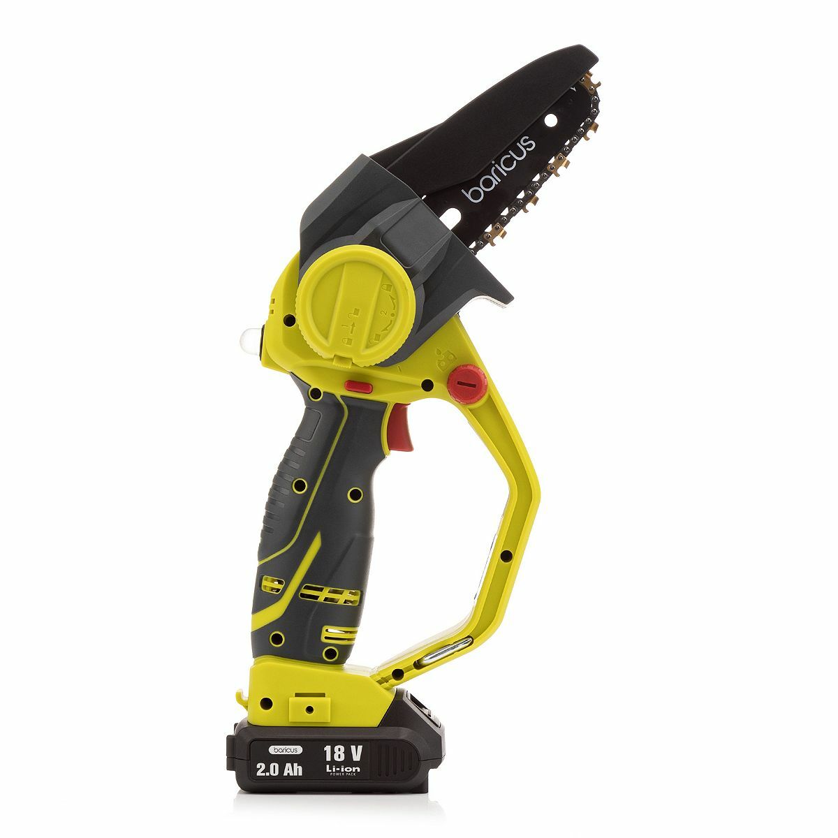 Bild 1 von BARICUS Einhand-Kettensäge 18V 2Ah 32° verstell. Schwert 5J Herstellergarantie