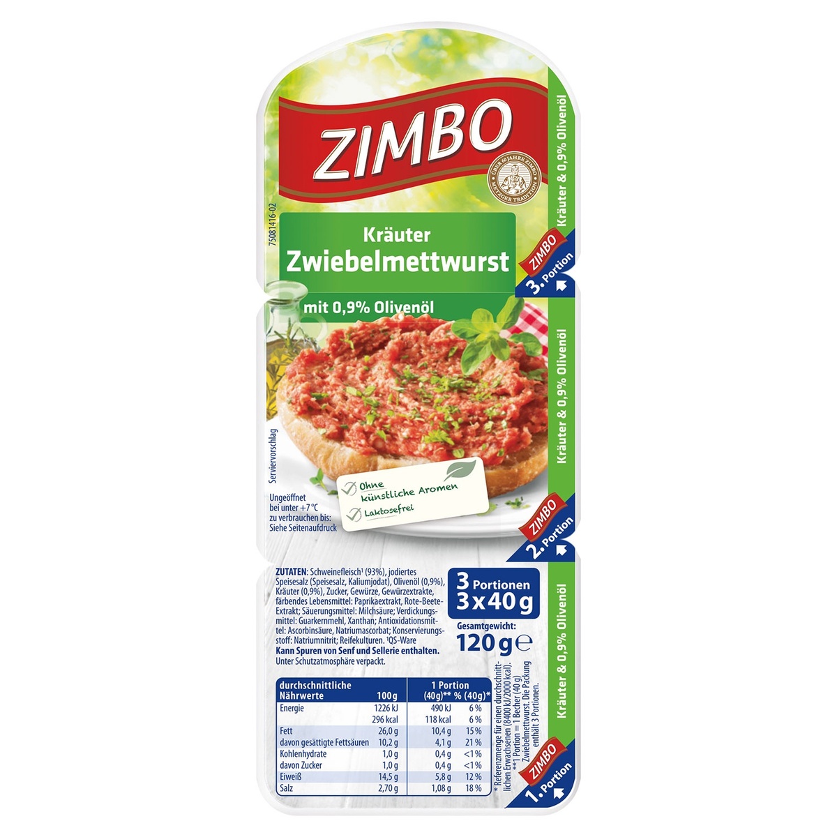 Bild 1 von ZIMBO Zwiebelmett 120 g