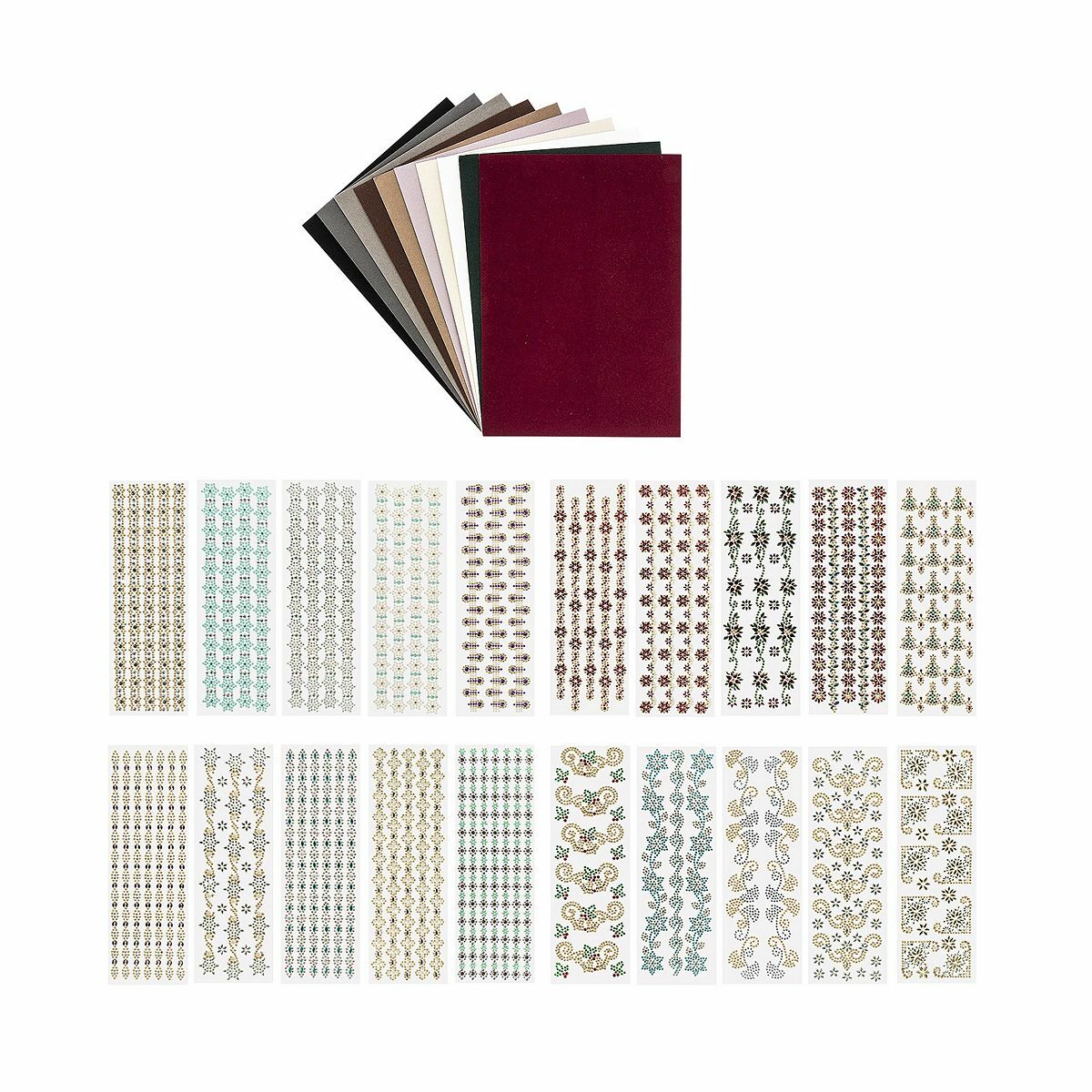 Bild 1 von KARIN JITTENMEIER Ideen mit Herz-Set Strassbordüren & Samtkarton 30tlg.