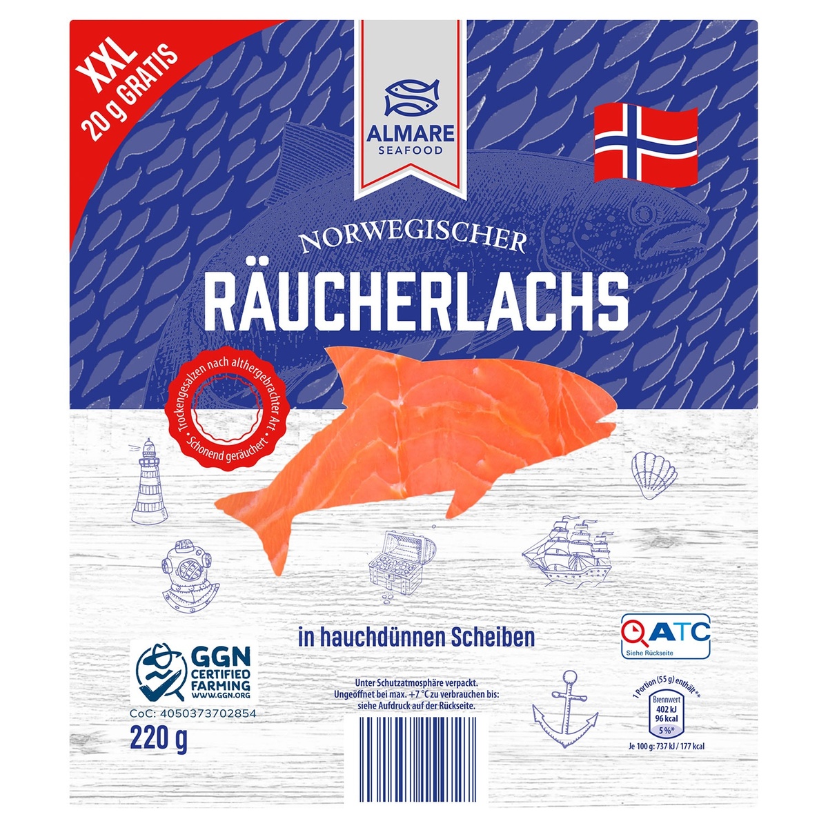 ALMARE Norwegischer Räucherlachs 220 g von ALDI SÜD ansehen