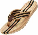 Bild 1 von Damen Herren Zehentrenner Sommer Flip Flops Badelatschen Hausschuhe Pantoletten, Schwarz Braun, 42 EU